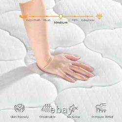 Memory Foam Sprung Mattress Hybrid 3ft Single 4ft 4ft6 Double 5ft King 6FT 25CM