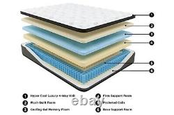 Memory Foam with 1500 pocket SPRING Orthopedic Mattress ALL SIZE AVELEBLE