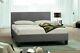 Modern Grey Fabric Bed Optional Memory Foam Mattress 3ft, 4ft, 4ft6, 5ft