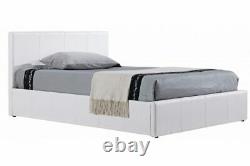 Modern Grey Fabric Storage 4ft6 Uk Double 5ft Kingsize Bed Memory Foam Mattress
