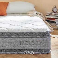 Molblly Single Mattress 3FT Hybrid Pocket Sprung Memory Foam Mattress with & Bed