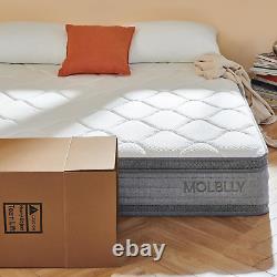 Molblly Single Mattress 3FT Hybrid Pocket Sprung Memory Foam Mattress with & Bed