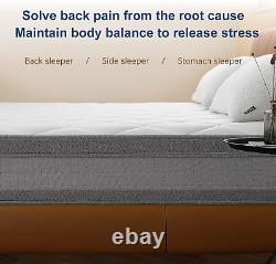 Molblly Single Mattress 3FT Hybrid Pocket Sprung Memory Foam Mattress with & Bed