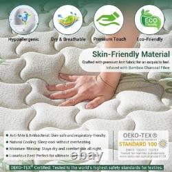 Mutsault Single Mattress 3FT, Hybrid Pocket Sprung/Memory Foam, Extra Deep 30cm