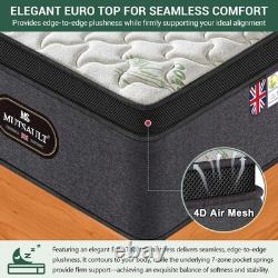 Mutsault Single Mattress 3FT, Hybrid Pocket Sprung/Memory Foam, Extra Deep 30cm