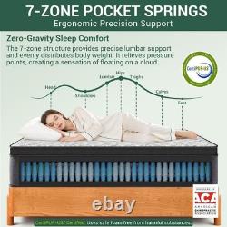Mutsault Single Mattress 3FT, Hybrid Pocket Sprung/Memory Foam, Extra Deep 30cm