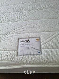 Myers Small Double 4ft Pocket Sprung Memory Foam Divan Bed With Headboard