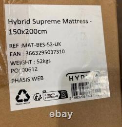 NEW! Hypnia Supreme Hybrid King Mattress Memory Foam & Pocket Spring
