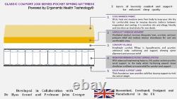 Natural Bamboo Medical Memory Foam Pocket Spring Mattress 4FT6 Double 5FT King