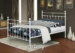 New Cheap Metal Bed Frame 3ft 4ft 4ft6 5ft Double King Size Memory Foam Mattress