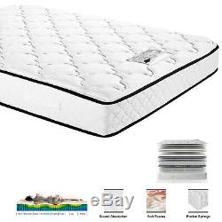 New Comfort Pocket Sprung Memory Foam Mattress Quilted Design