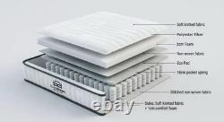 New King Hybrid 20cm Memory Foam Pocket Sprung Mattress For Comfort And Support