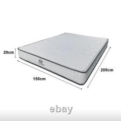 New King Hybrid 20cm Memory Foam Pocket Sprung Mattress For Comfort And Support
