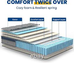 Newentor 4ft6 Double Mattress, 10 Inch Medium Firm Memory Foam Pocket Sprung 7