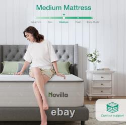 Novilla 30cm Medium Memory Foam Pocket Sprung Mattress