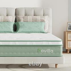 Novilla Double Bed Mattresses 9.8 Inch 3-Zone Gel Memory Foam Pocket Sprung Mat