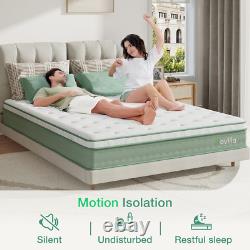 Novilla Double Bed Mattresses 9.8 Inch 3-Zone Gel Memory Foam Pocket Sprung Mat