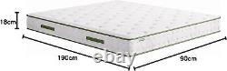 Novilla Gel Memory Foam Pocket Sprung Mattress, 7 Inch Single Mattress