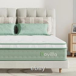 Novilla Mattresses King Size 9.8 Inch 3-Zone Gel Memory Foam Pocket Sprung Mattr