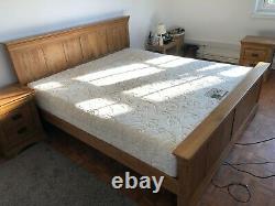 OakFurnitureLand Super King-size Bed & 2,000 pocket sprung memory foam mattress