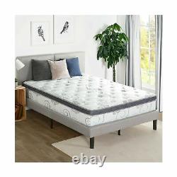 Olee Sleep Spring Mattress Hybrid Euro Box Top Pocket 12 Inch Queen Q12SM01MOLVC