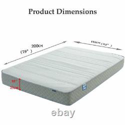 Orthopaedic Memory Foam Bed Mattress 10 Thick 3FT Single 4FT6 Double King Size