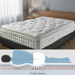 Orthopaedic Pocket Sprung Mattress 3000 Luxury Memory Foam 3ft 4ft 5ft King Size