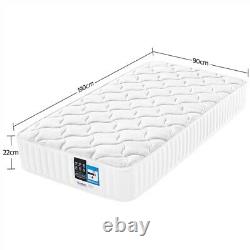 Orthopaedic Single Mattress 3FT Memory Foam Pocket Sprung Mattress Medium Firm