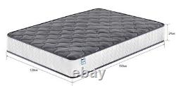 Orthopedic Memory Foam Mattress Simple Pocket Sprung Cool Blue 3Ft, 4Ft and 4Ft6