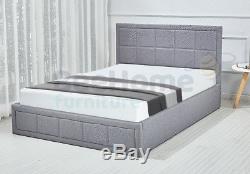 Ottoman Storage Bed Gas Lift Up Bed Frame With Deluxe Spring or Foam Mattress
