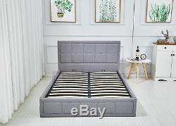 Ottoman Storage Bed Gas Lift Up Bed Frame With Deluxe Spring or Foam Mattress