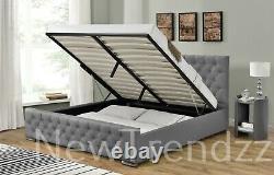 Ottoman Storage Gas Lift Up Bed Frame Single Double King Memory Pocket Mattress