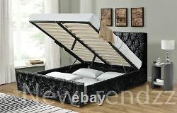 Ottoman Storage Gas Lift Up Bed Frame Single Double King Memory Pocket Mattress