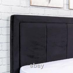 Ottoman Storage Gas Lift Up Double & King Size Fabric Bed Memory Foam Mattress