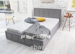Ottoman Storage Gas Lift Up Double & King Size Fabric Luxur Memory Foam Mattress