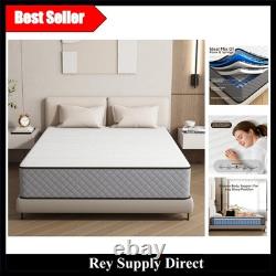Pillow Top Double Mattress 25CM Hybrid Memory Foam & Pocket Spring for Comfort