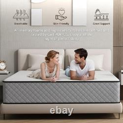 Pillow Top Double Mattress 25CM Hybrid Memory Foam & Pocket Spring for Comfort