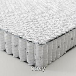 Pillow Top Mattress Gold Border Pocket Sprung Single Double King Size Mattress