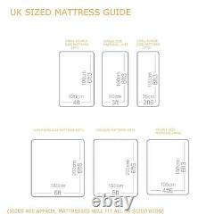 Pillow Top Mattress Gold Border Pocket Sprung Single Double King Size Mattress