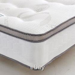 Pillow Top Pocket Spring Memory Foam 11 Inch Deep Mattress, 3ft 4ft6, 5ft 6ft
