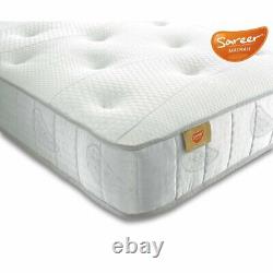 Pocket Memory Foam Mattress King Size Bed Matress Tufted Hypo Allergenic 5FT UK