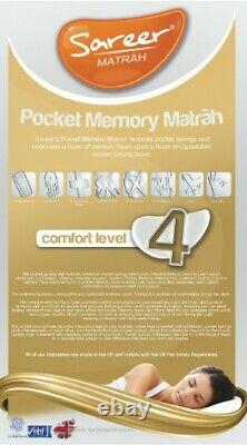 Pocket Memory Foam Mattress hypo allergenic All Sizes standard sizes Sareer