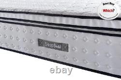 Pocket Spring 2000 Visco Memory Foam Pillow Top Sprung Mattress, 3ft, 4ft6,5ft, 6ft