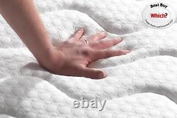 Pocket Spring 2000 Visco Memory Foam Pillow Top Sprung Mattress, 3ft, 4ft6,5ft, 6ft