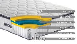 Pocket Spring 800 Visco Elastic Memory Foam Pillow Top Sprung Mattress