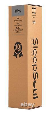 Pocket Spring 800 Visco Elastic Memory Foam Pillow Top Sprung Mattress