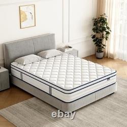 Pocket Spring Mattress 7-Zone Memory Foam Deep King Size Hybrid Mattress In Box