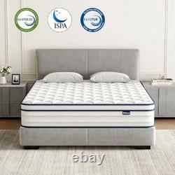 Pocket Spring Mattress 7-Zone Memory Foam Deep King Size Hybrid Mattress In Box