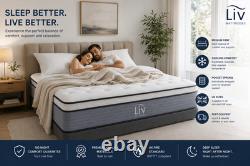 Pocket Sprung Memory Foam Hybrid Mattress Medium Firm Cooling UK Sizes
