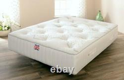 Pocket Sprung, Memory Foam and Wool Mattress 3FT 4FT6 5FT KING SIZE